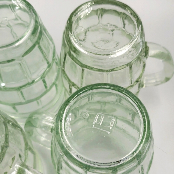 Lot of 6 Vintage 8 oz. Root Beer Barrel Mug Light Green Glass - Picture 5 of 10